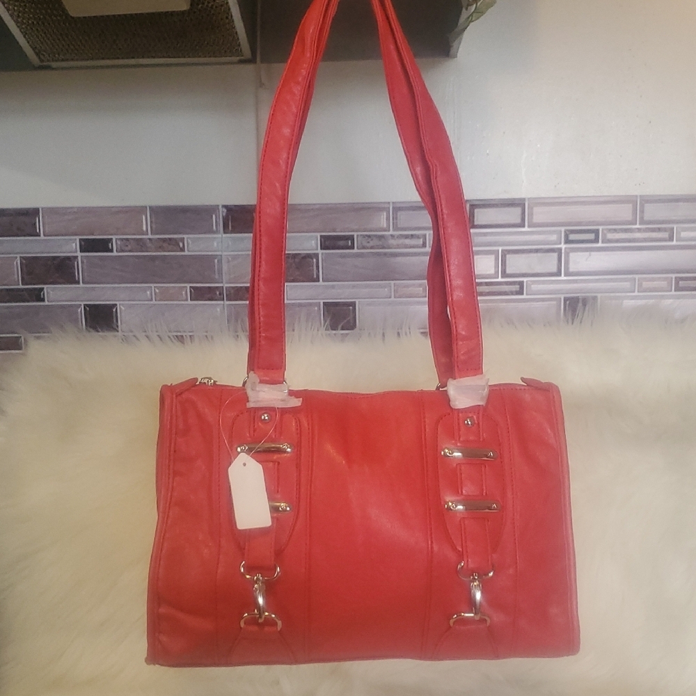 Red Leather Women's Bag